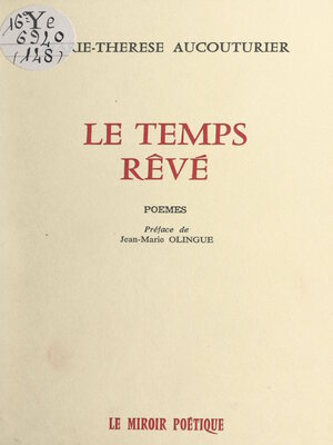 cover image of Le temps rêvé